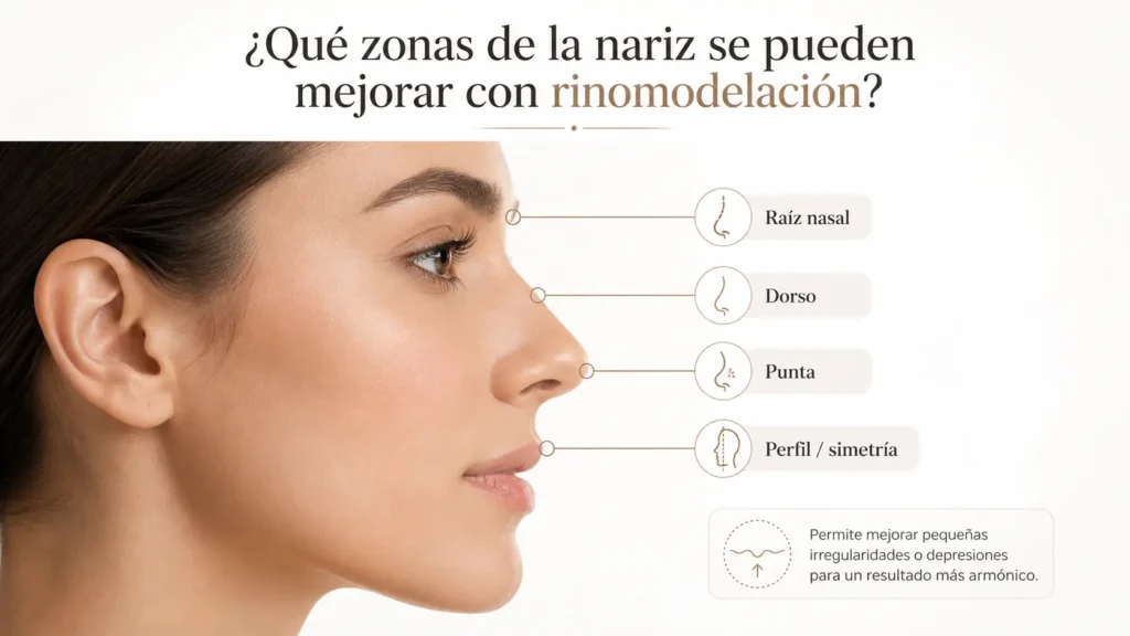 zonas de la nariz que se pueden mejorar con la rinomodelacion - Dr Jorge Vives