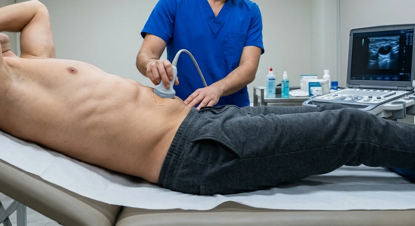 El paciente acostado levanta la cabeza y contrae el abdomen: la maniobra que hace aparecer una hernia
